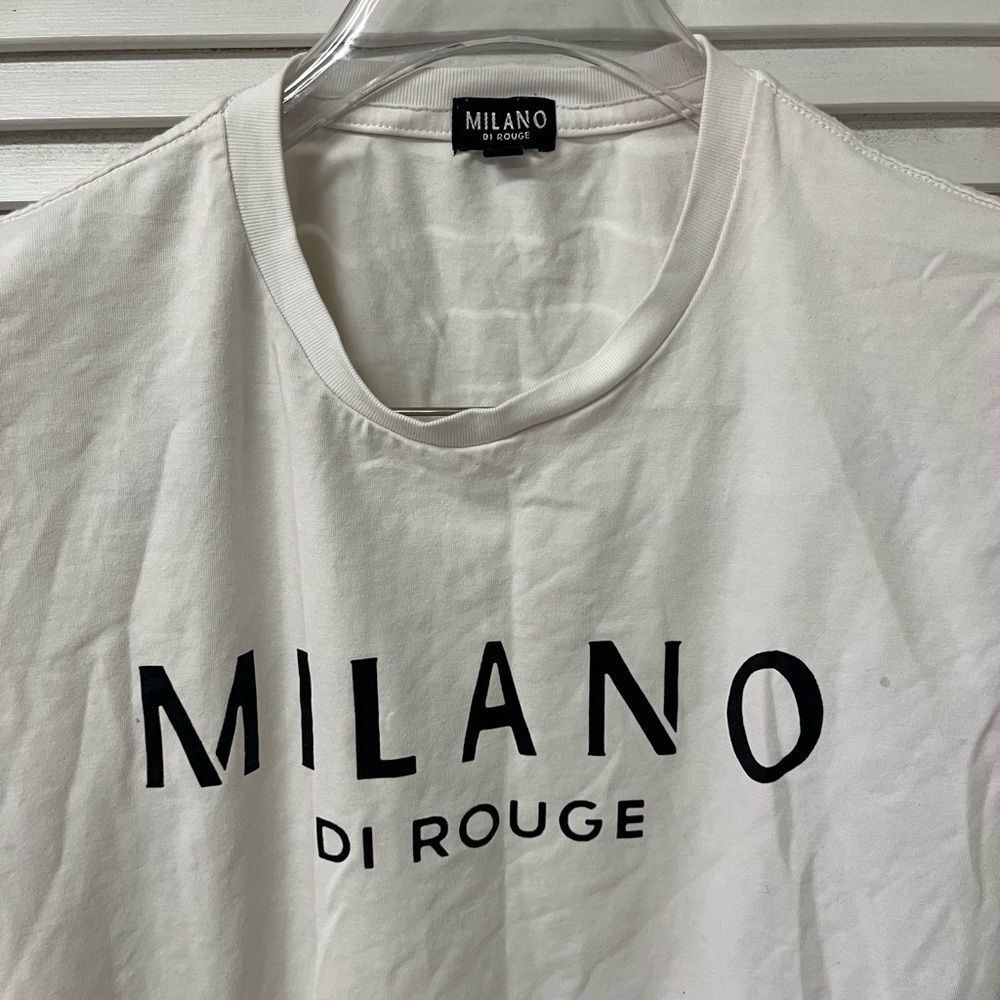 Milano Di Rouge White Men's T-Shirt - Picture 2 of 6